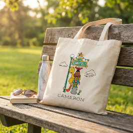 Sesame Street Characters & Street Sign Tote Bag Tragetasche