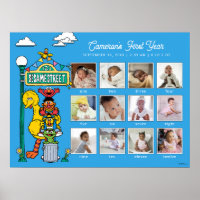 Sesame Street Charaktere & Straßenschild