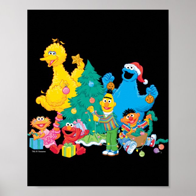 Sesame Street Christmas Pals T Shirt  Poster (Vorne)