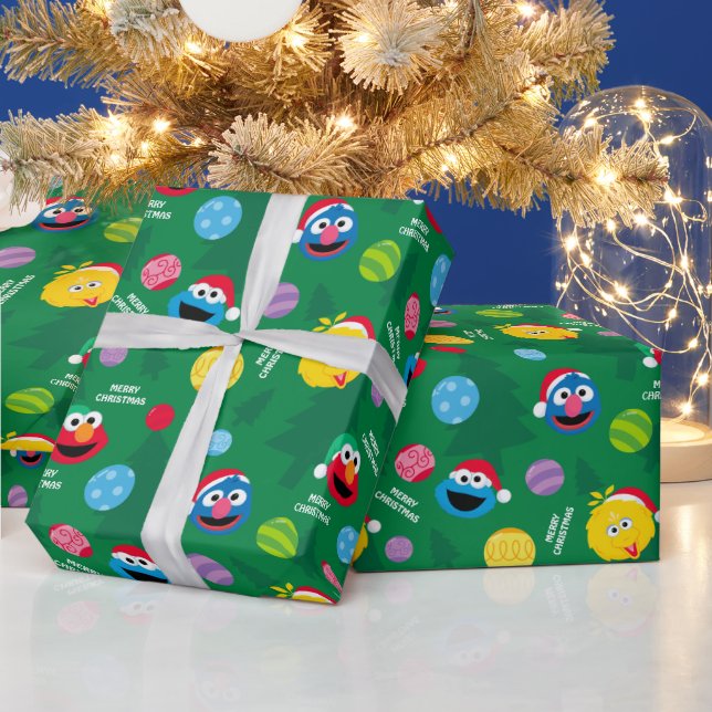 Sesame Street Christmas Tree Pattern Geschenkpapier (Feiertage)