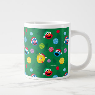 Sesame Street Christmas Tree Pattern Jumbo-Tasse
