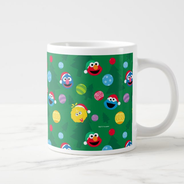 Sesame Street Christmas Tree Pattern Jumbo-Tasse (Rechts)