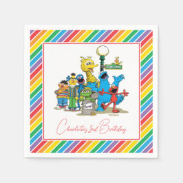 Sesame Street Colorful Rainbow Birthday Serviette