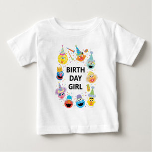 Sesame Street Confetti Birthday Girl Baby T-shirt