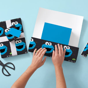 Sesame Street Cookie Monster Geburtstagskreideta Geschenkpapier