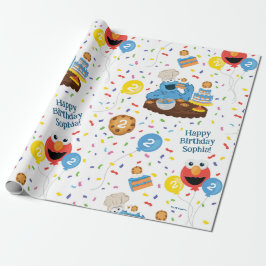 Sesame Street Cookie Monster Geburtstagskuchen Mus Geschenkpapier