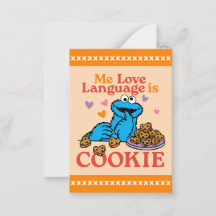 Sesame Street Cookie Monster Ich liebe Sprache Mitteilungskarte