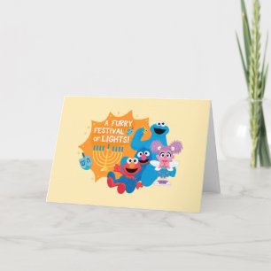 Sesame Street Ein Fellfest der Lichter! Feiertagskarte