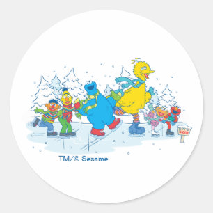 Sesame Street Eis laufende Freunde Aufkleber