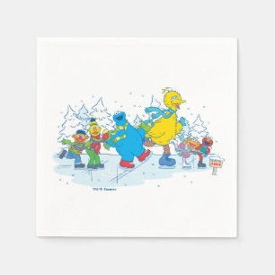 Sesame Street   Eis laufende Freunde Serviette