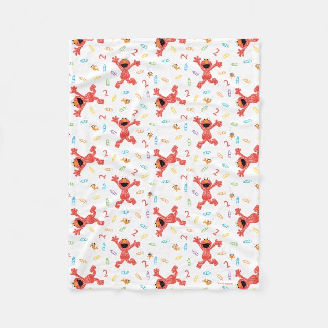 Sesame Street Elmo | Birthday Crayon Fleecedecke (Vorderseite)