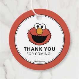 Sesame Street | Elmo Birthday Thank You Favor Tags Geschenkanhänger