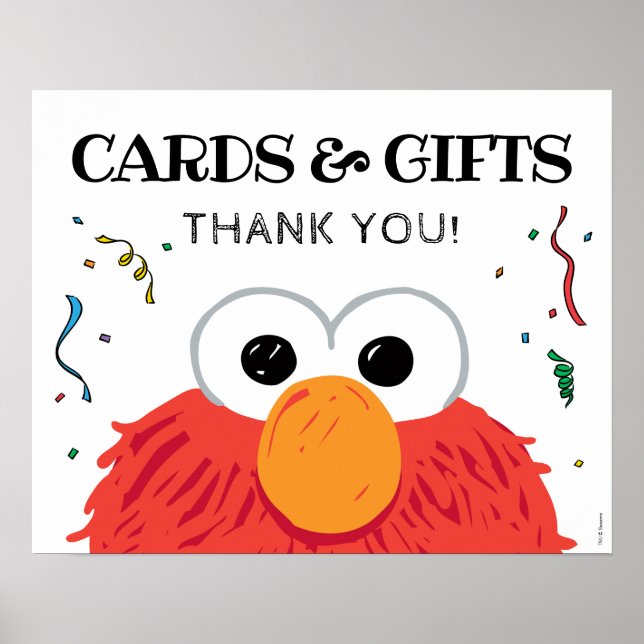 Sesame Street - Elmo Chalkboard Cards & Gifts Sign Poster (Vorne)