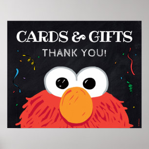 Sesame Street - Elmo Chalkboard Cards & Gifts Sign Poster