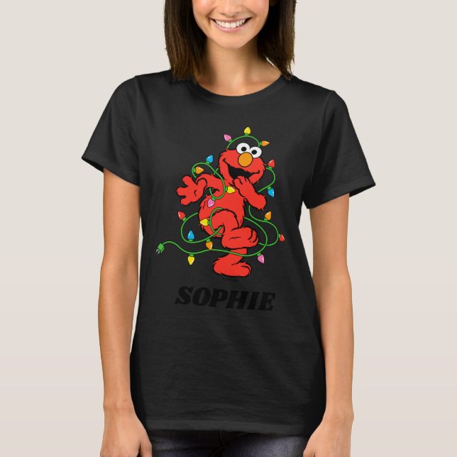 Sesame Street Elmo Christmas Lights Baby  T-Shirt (Vorderseite)