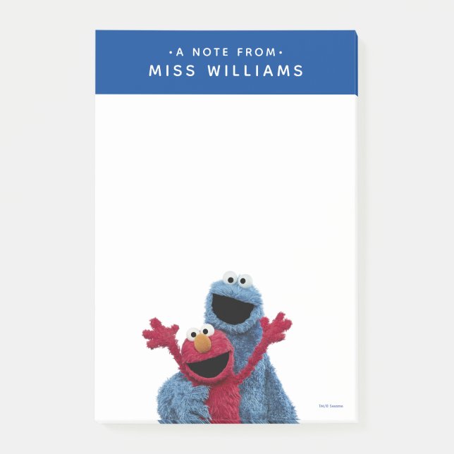 Sesame Street | Elmo & Cookie Monster Post-it Klebezettel (Vorderseite)