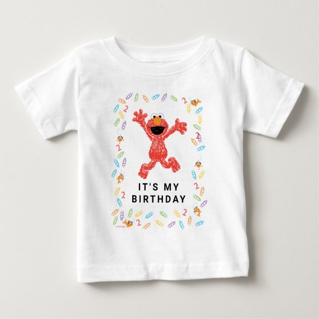 Sesame Street Elmo | Crayon Birthday Baby T-shirt (Vorderseite)