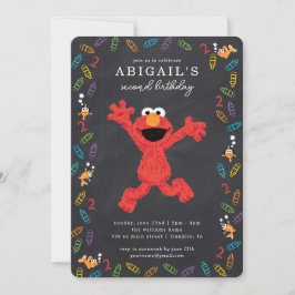 Sesame Street Elmo | Crayon Birthday Einladung