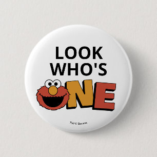 Sesame Street   Elmo - Erster Geburtstag-Button Button