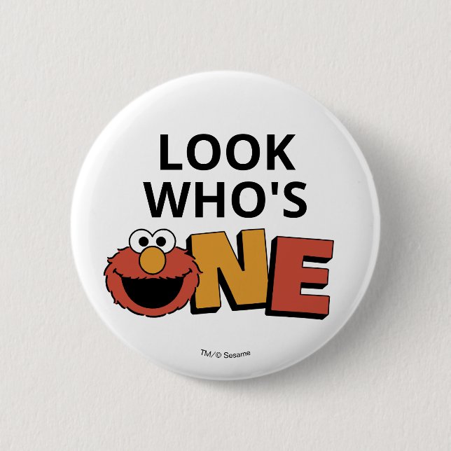 Sesame Street | Elmo - Erster Geburtstag-Button Button (Vorderseite)