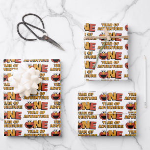 Sesame Street Elmo - Erster Geburtstag Geschenkpapier Set