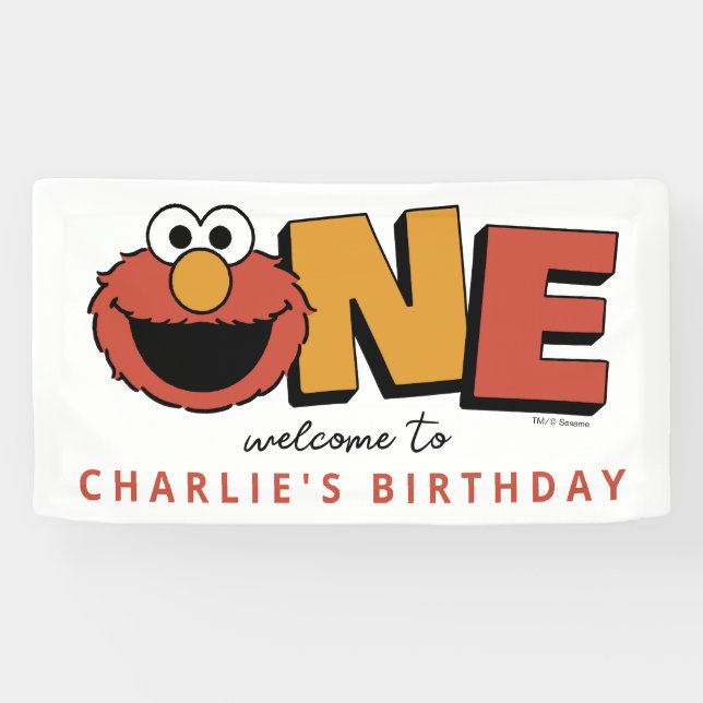 Sesame Street | Elmo - First Birthday Banner (Horizontal)