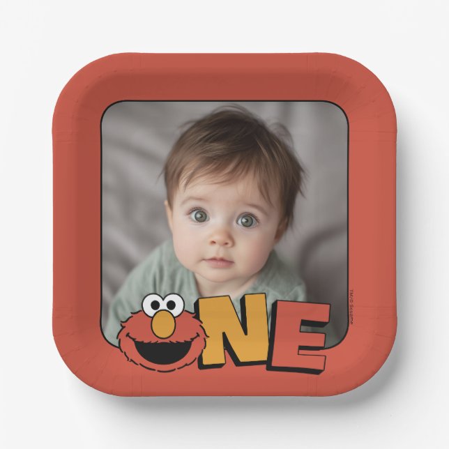 Sesame Street | Elmo - First Birthday Paper Plates Pappteller (Vorderseite)