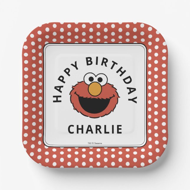 Sesame Street | Elmo - First Birthday Paper Plates Pappteller (Vorderseite)