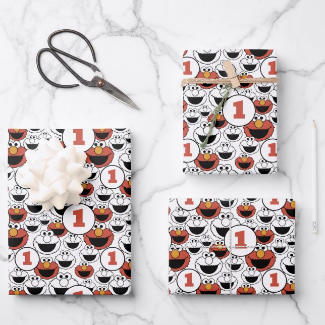 Sesame Street | Elmo Geschenkpapier Set (Vorderseite)