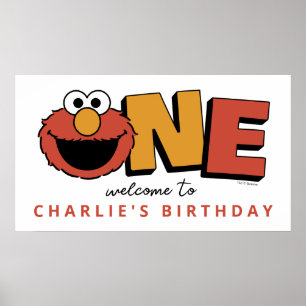 Sesame Street   Elmo - Poster zum ersten Geburtsta