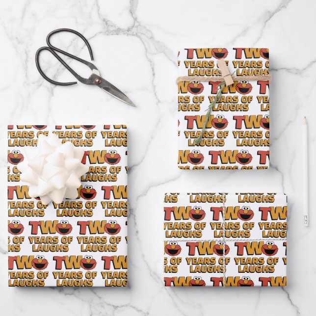 Sesame Street | Elmo - Second Birthday Geschenkpapier Set (Vorderseite)