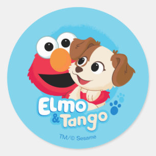 Sesame Street   Elmo & Tango Abzeichen Runder Aufkleber