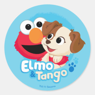 Sesame Street   Elmo & Tango Abzeichen Runder Aufkleber