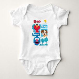 Sesame Street   Elmo, Tango, & Grover Park Grafik Baby Strampler