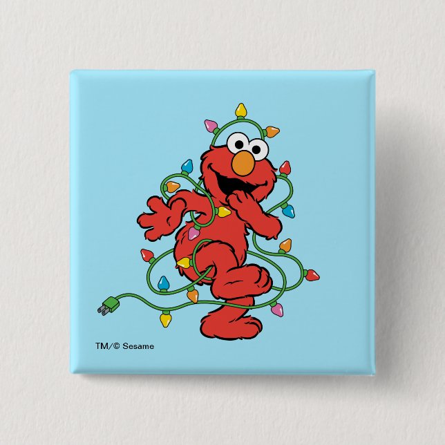 Sesame Street | Elmo Weihnachtsbeleuchtung Button (Vorderseite)