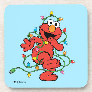 Sesame Street   Elmo Weihnachtsbeleuchtung Getränkeuntersetzer