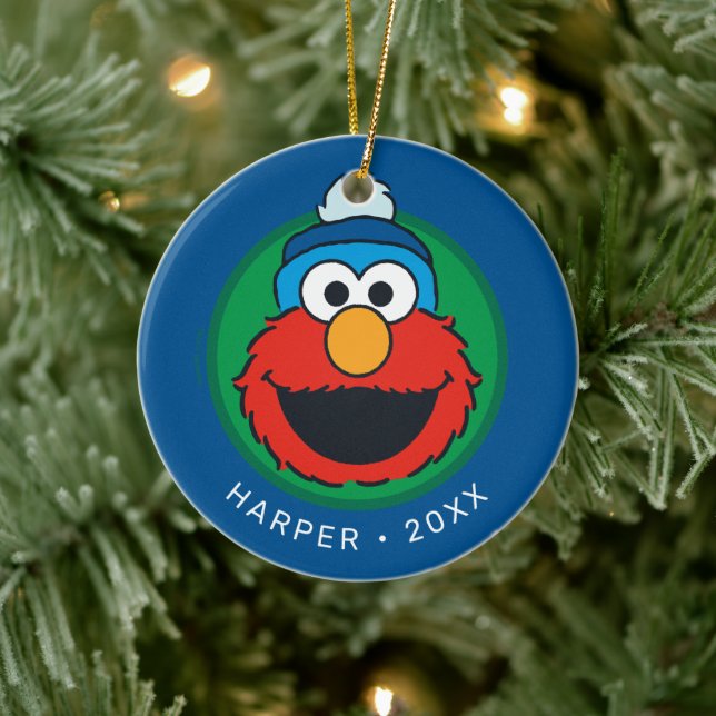 Sesame Street Elmo Winter Elmo Beanie Keramik Ornament (Baum)