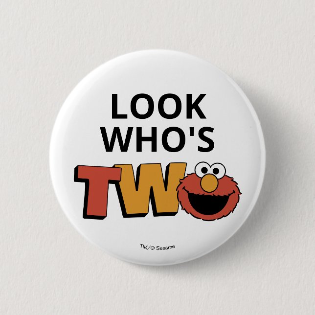 Sesame Street | Elmo - Zweiter Geburtstag-Button Button (Vorderseite)