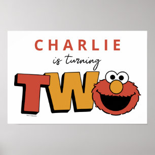 Sesame Street Elmo - Zweiter Geburtstagsposter Poster