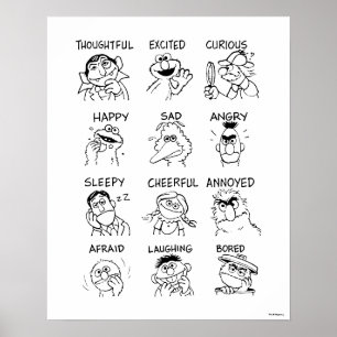 Sesame Street Emotionen & Gefühle Poster