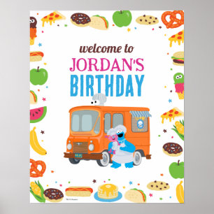 Sesame Street Foodie Truck Geburtstagsschild Poster