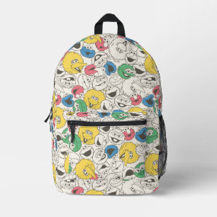 Sesame Street Freunde   Big Head Core Muster Bedruckter Rucksack