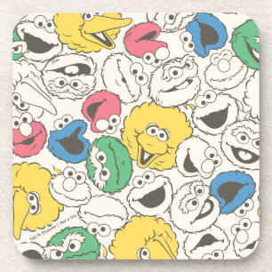 Sesame Street Freunde Big Head Core Muster Getränkeuntersetzer