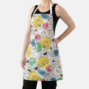Sesame Street Freunde Big Head Core Muster Schürze