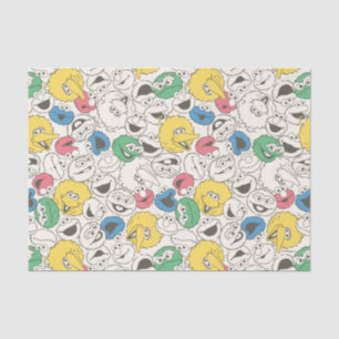 Sesame Street Freunde Big Head Core Muster Seidenpapier