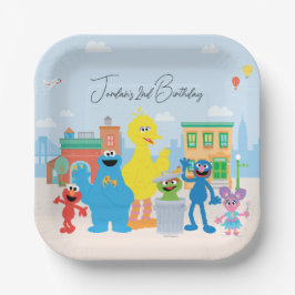 Sesame Street Friends Kids Birthday Pappteller