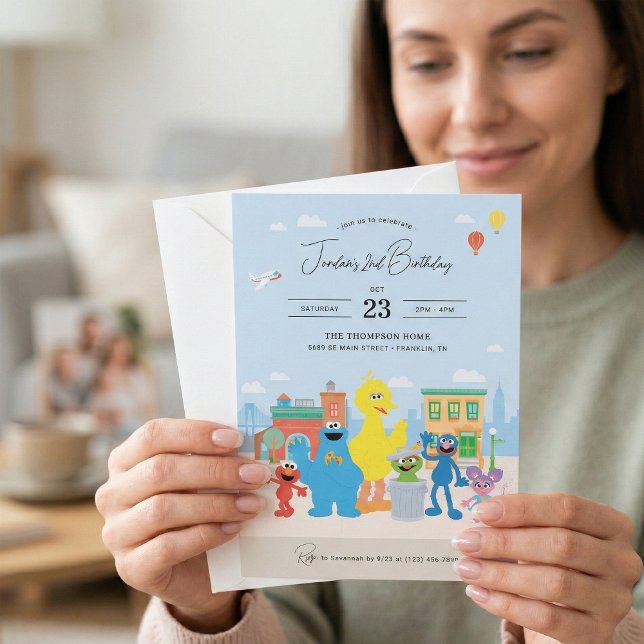 Sesame Street Friends Kindergeburtstag Einladung (Von Creator hochgeladen)