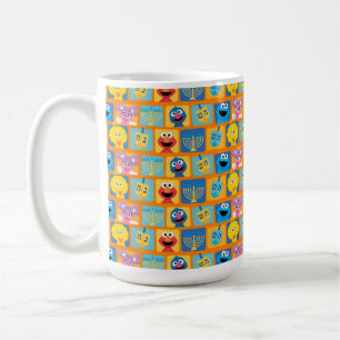 Sesame Street Hanukkah Pattern Kaffeetasse