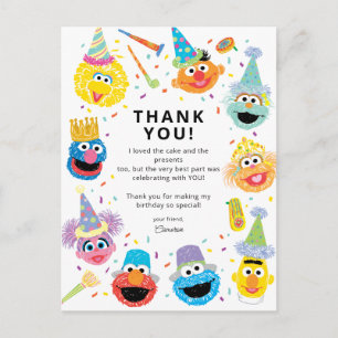 Sesame Street Konfetti Alles Gute zum Geburtstag Postkarte