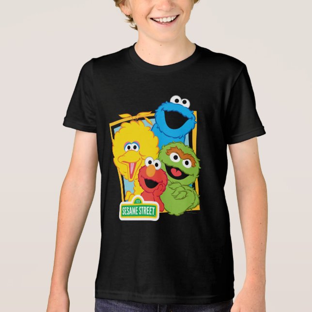 Sesame Street-Kumpel Tri-Blend Shirt (Vorderseite)